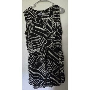 Gap sleeveless black and white short dress